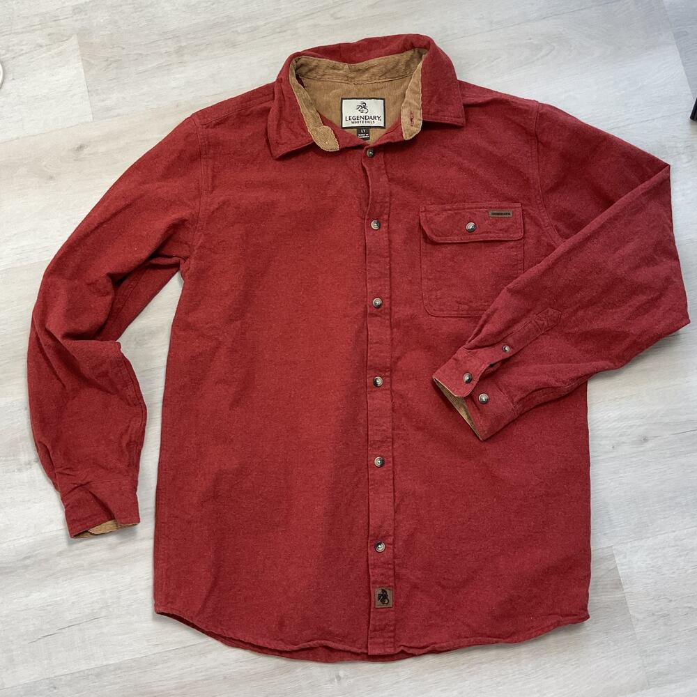 Legendary Whitetails Button Down Pure Cotton Flannel Large Tall